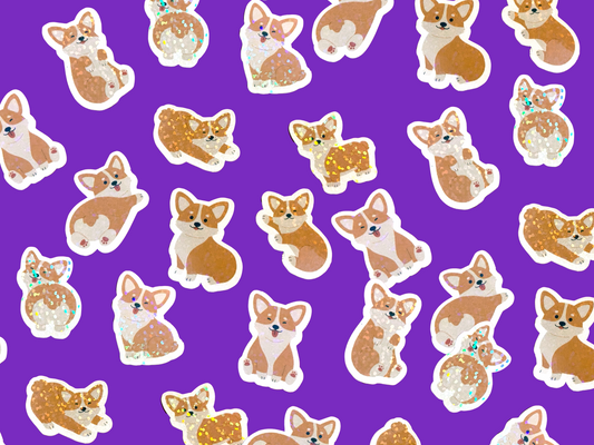 Mini corgi stickers