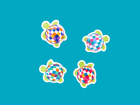 Mini Disco Turtle Sticker Pack