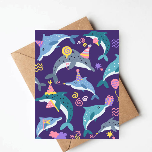 Dolphin birthday card