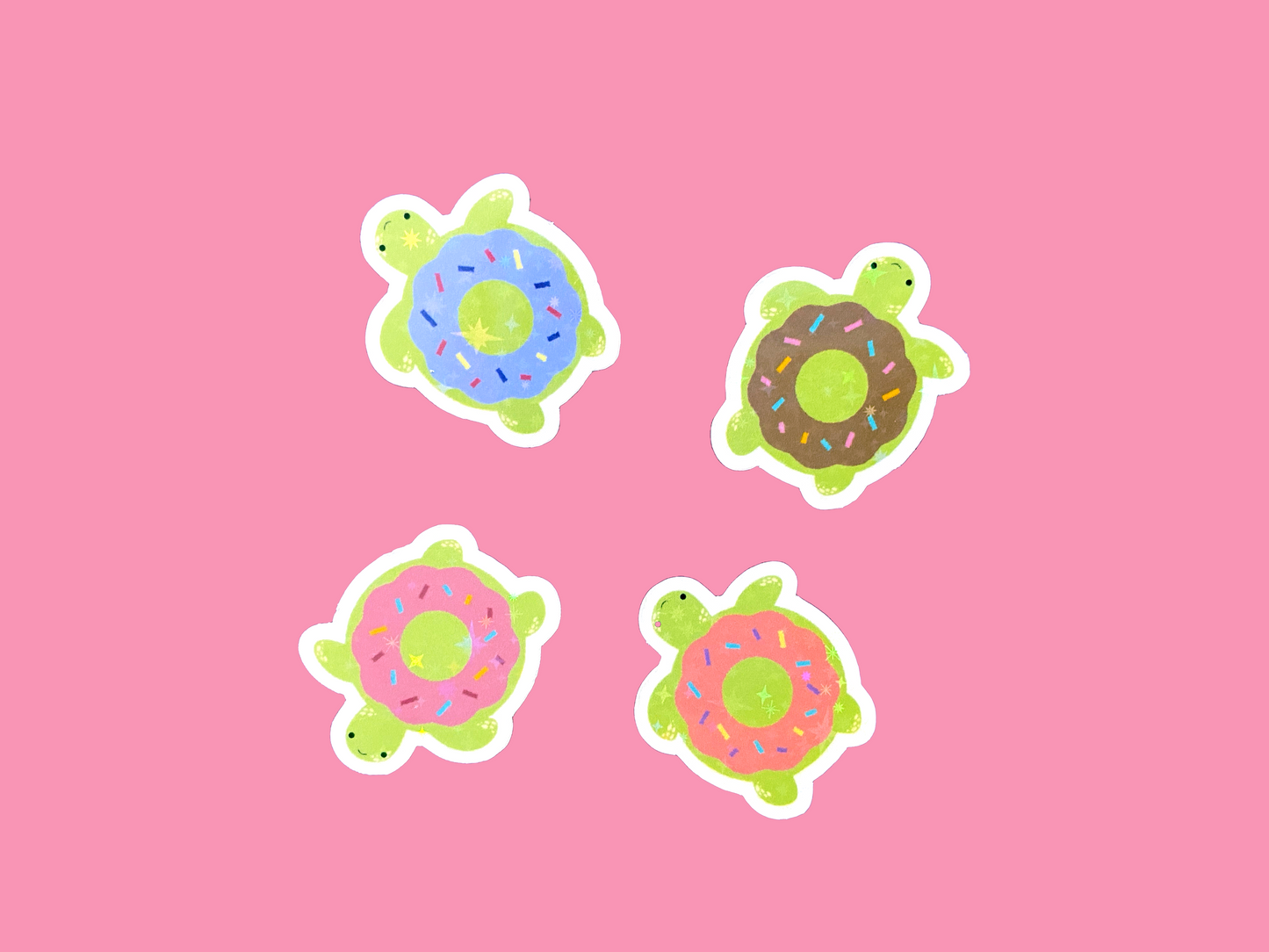 Mini Donut Turtle Sticker Pack