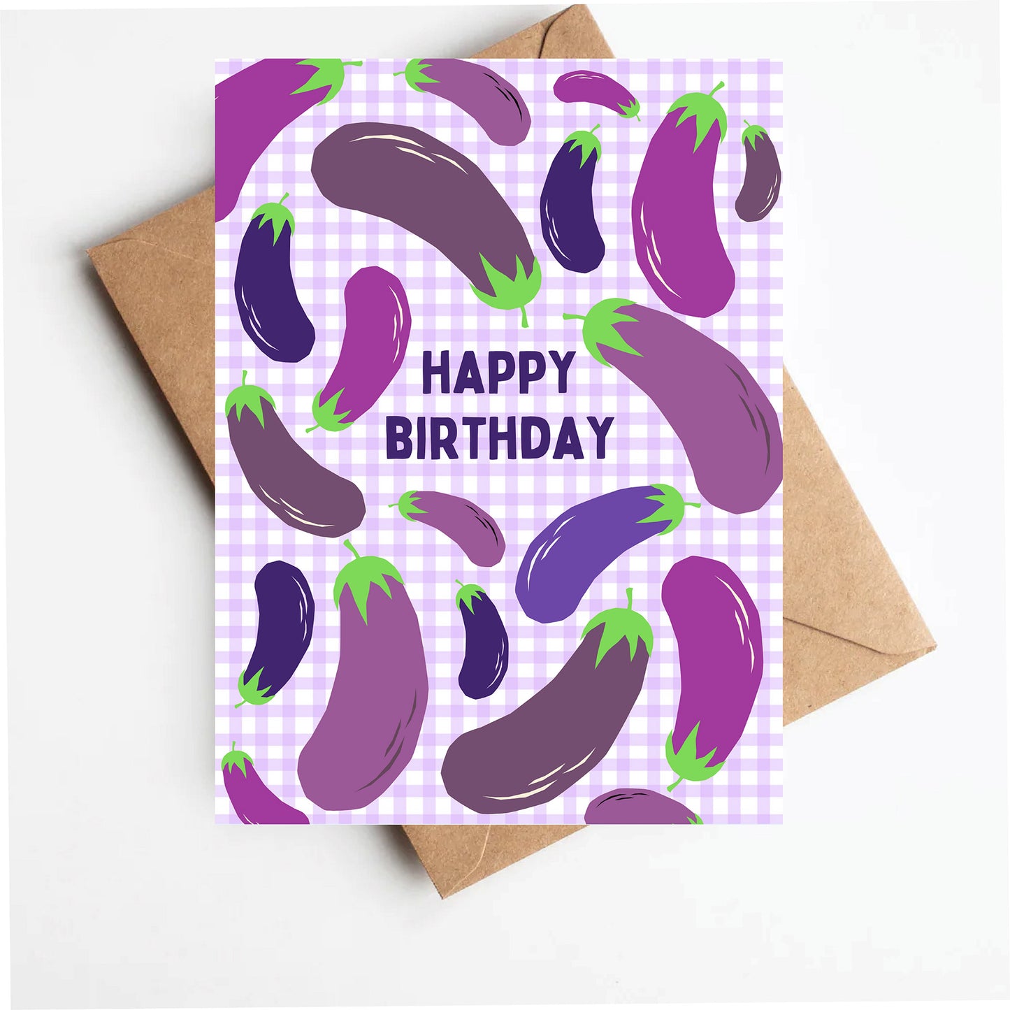 Eggplant birthday card