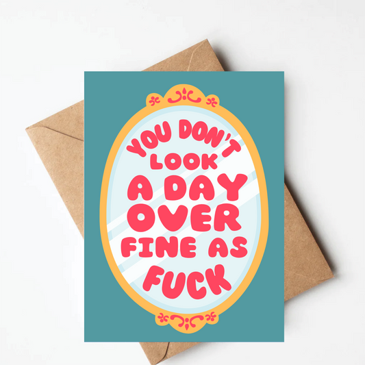 Fine as Fuck birthday card