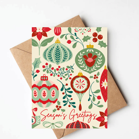 Floral Christmas Card