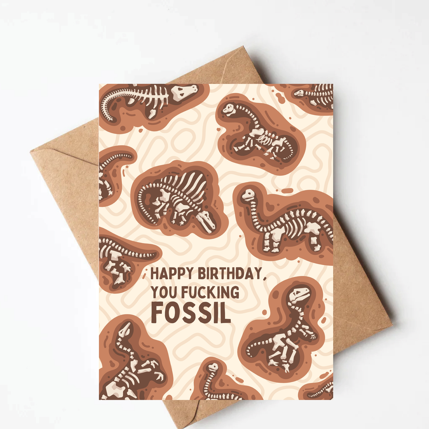 Funny Fossil Birthday Card