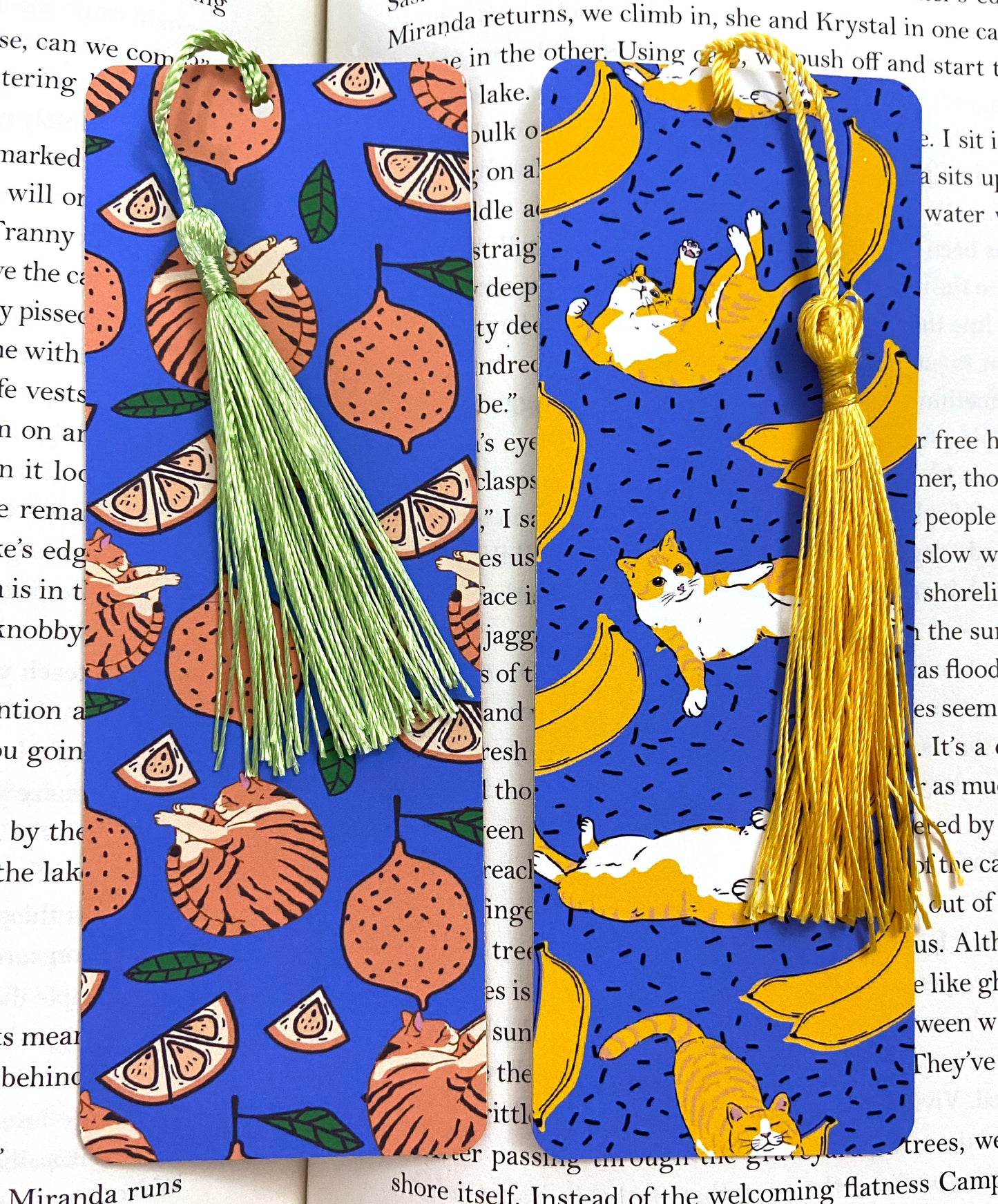 Fruit Cat Bookmark Set