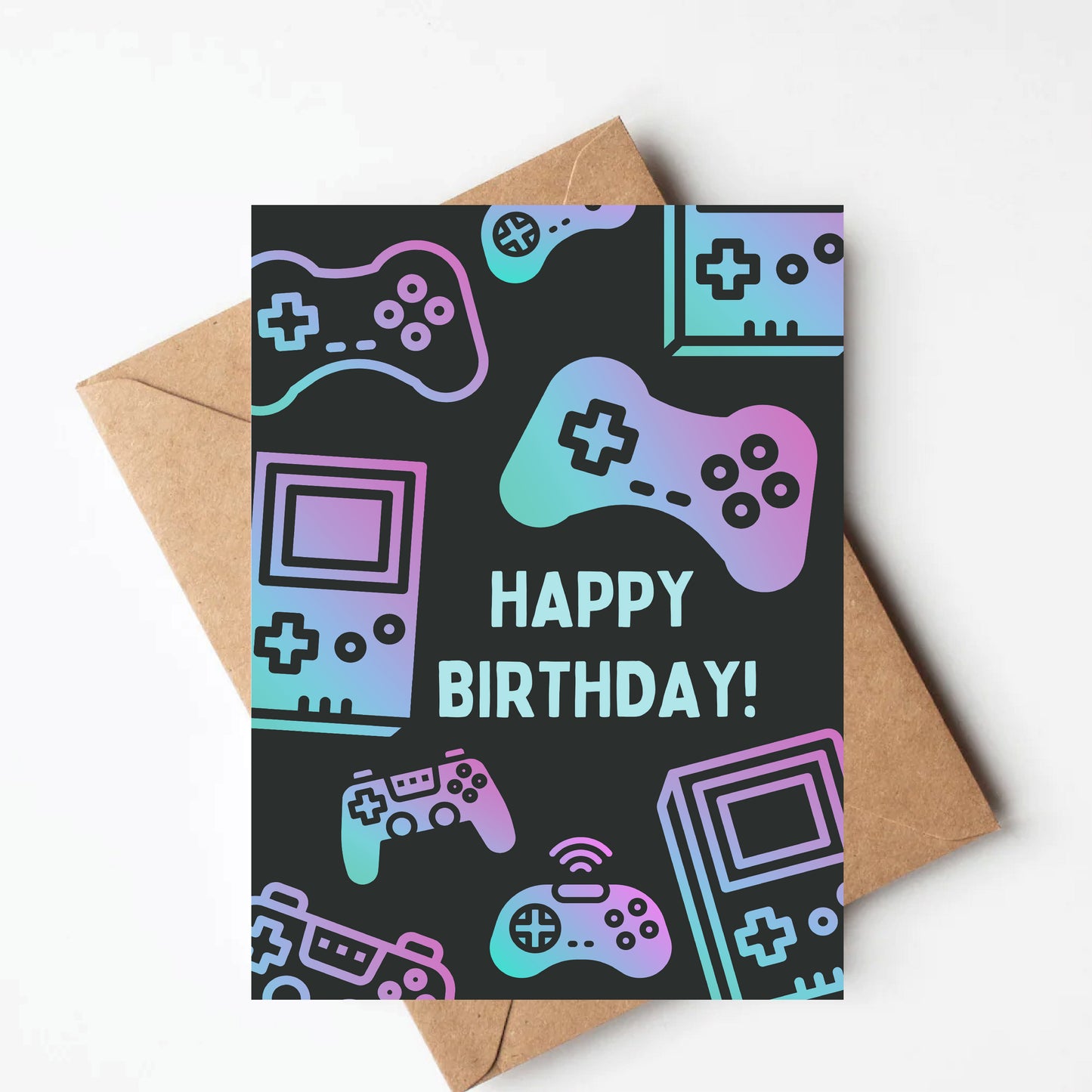 Video game birthday card