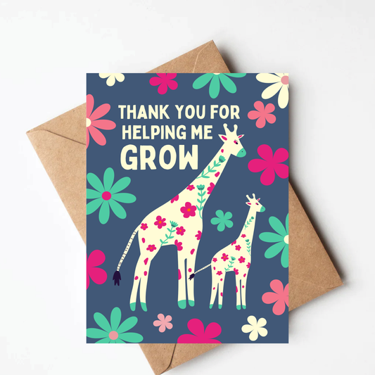 Giraffe Mother's Day Card