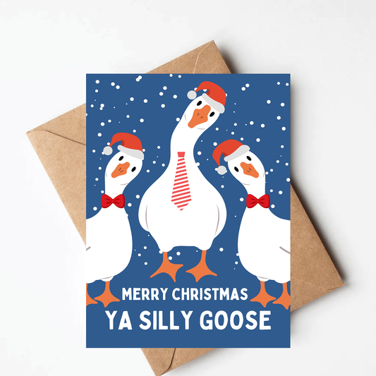 Silly Goose Christmas Card