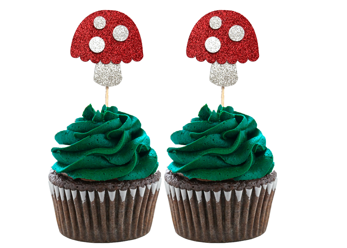 Mushroom cupcake toppers
