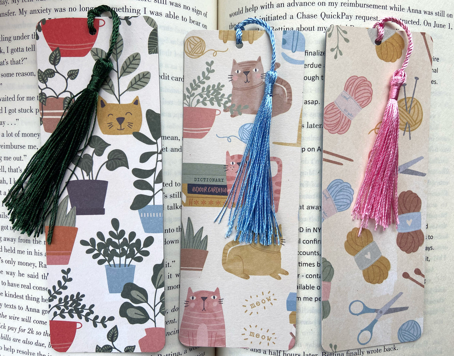 Cozy Cat Bookmark Set