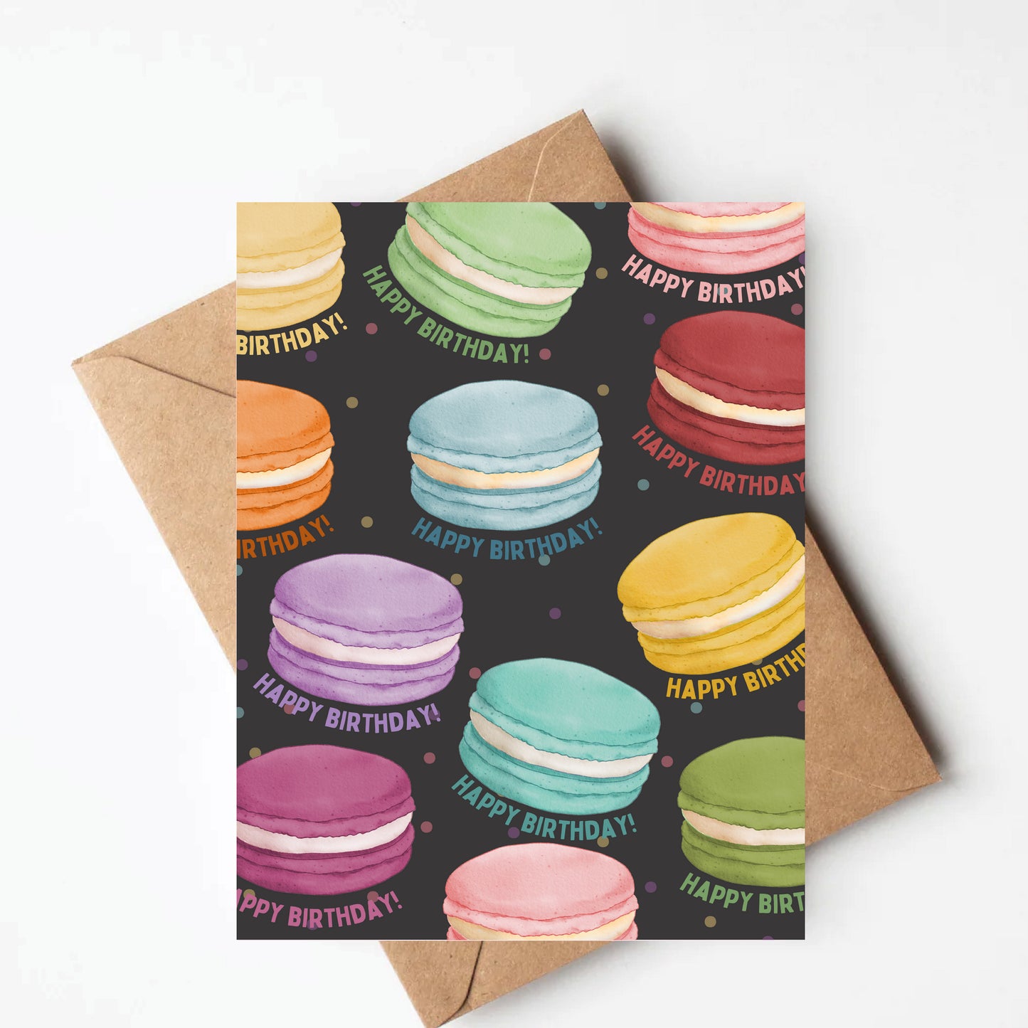 Macaron birthday card