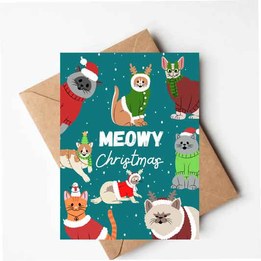 Meowy Christmas Card