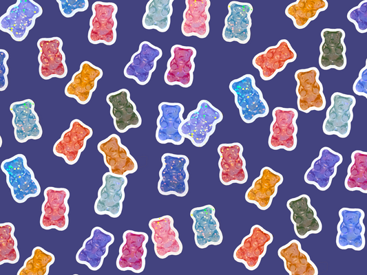 Mini Gummy Bear Stickers