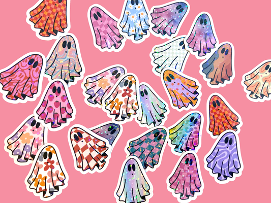 Mini Colorful Ghost Stickers