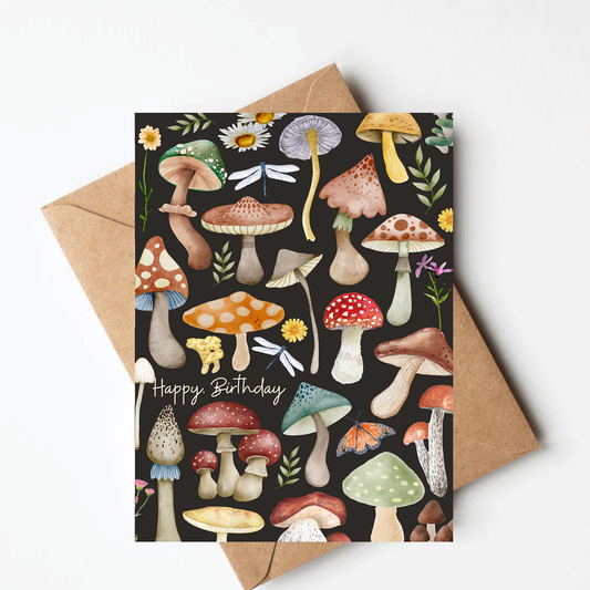 Mushroom Forest  Birthday Card