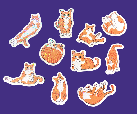 Mini Orange Cat Stickers