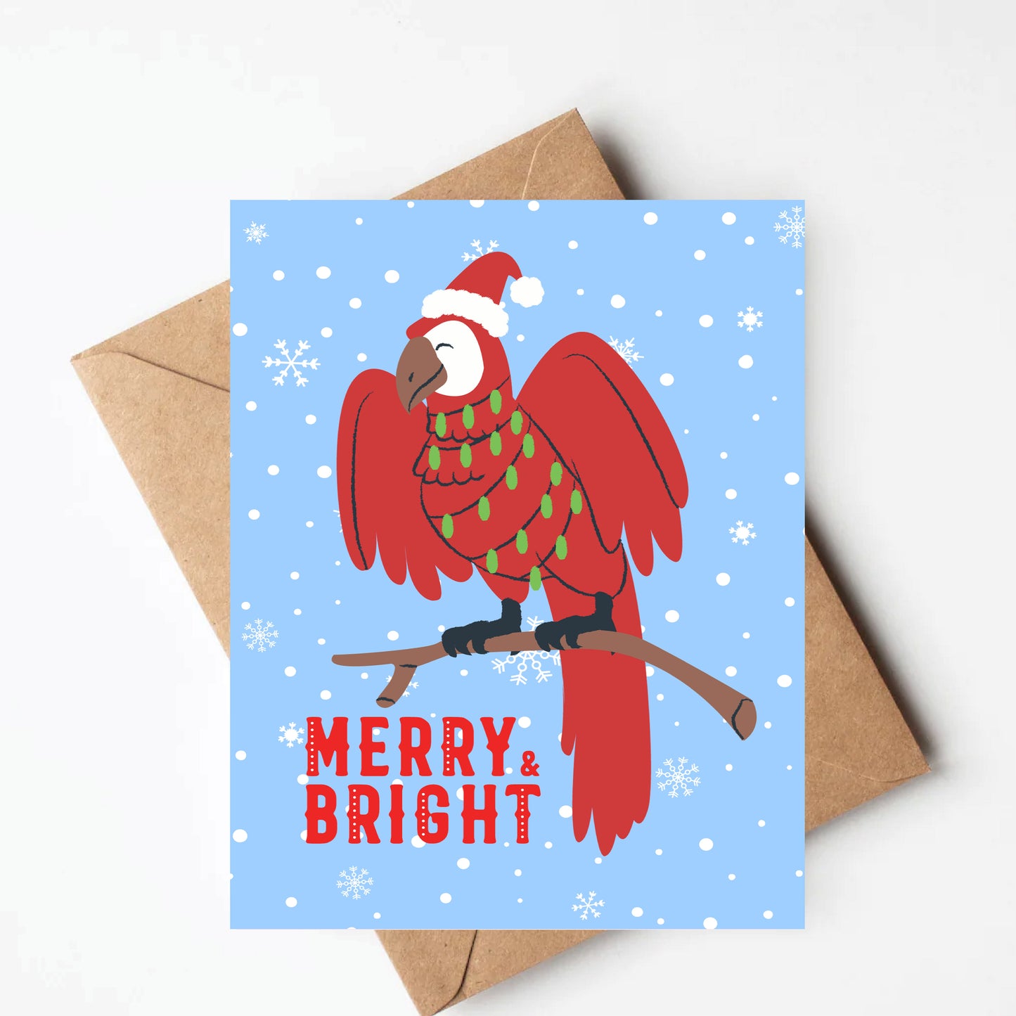 Parrot Christmas Card