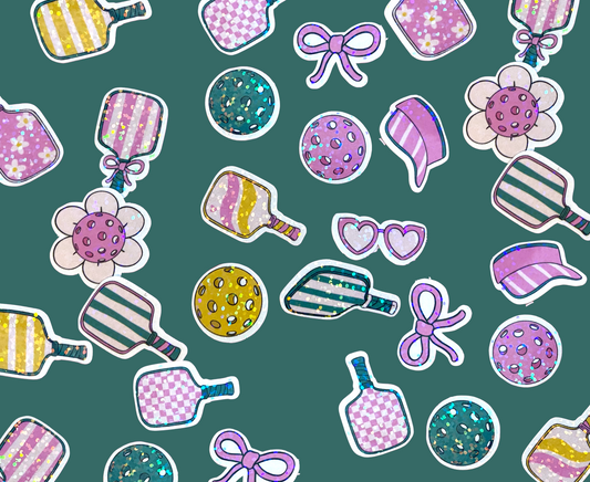 Mini Pickleball Stickers