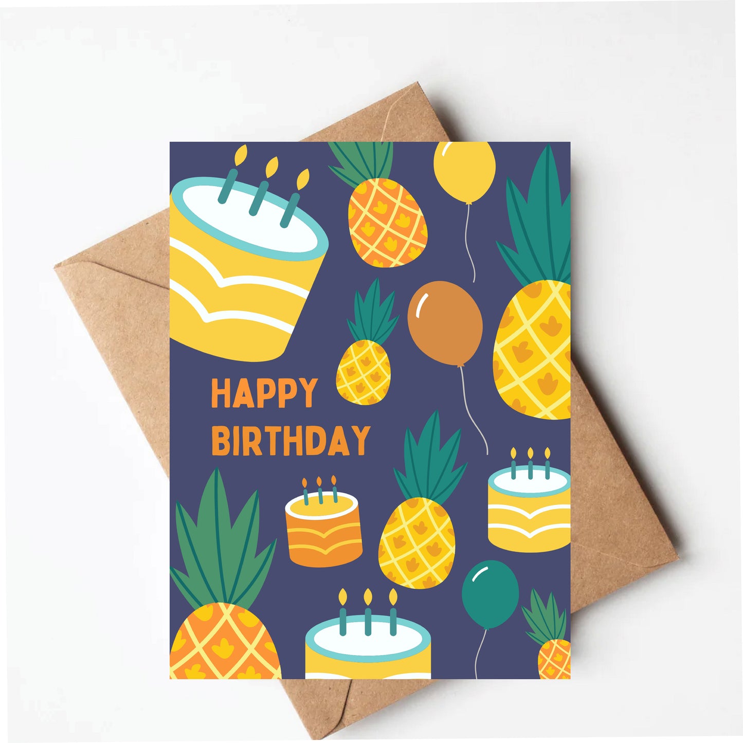 Pineapple birthday card