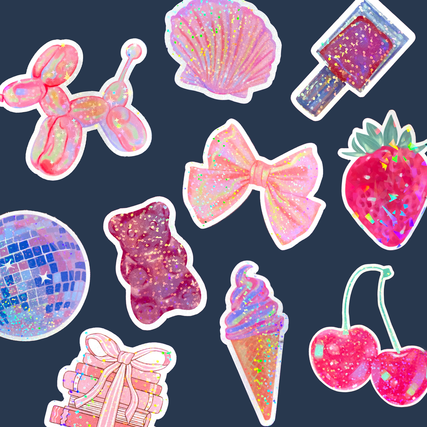 Pink Aesthetic Sticker Pack (10 stickers)