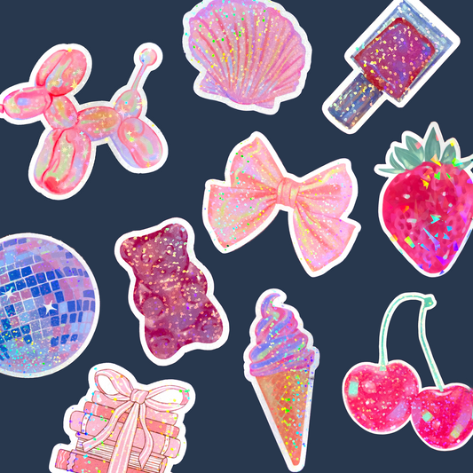 Pink Aesthetic Sticker Pack (10 stickers)
