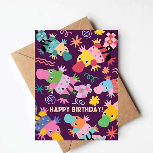 Platypus Birthday Card