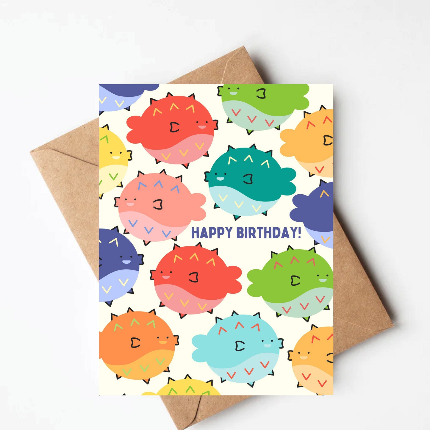 Puffer Fish Birthday Card