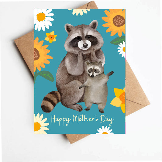 Raccoon Mother's Day Card