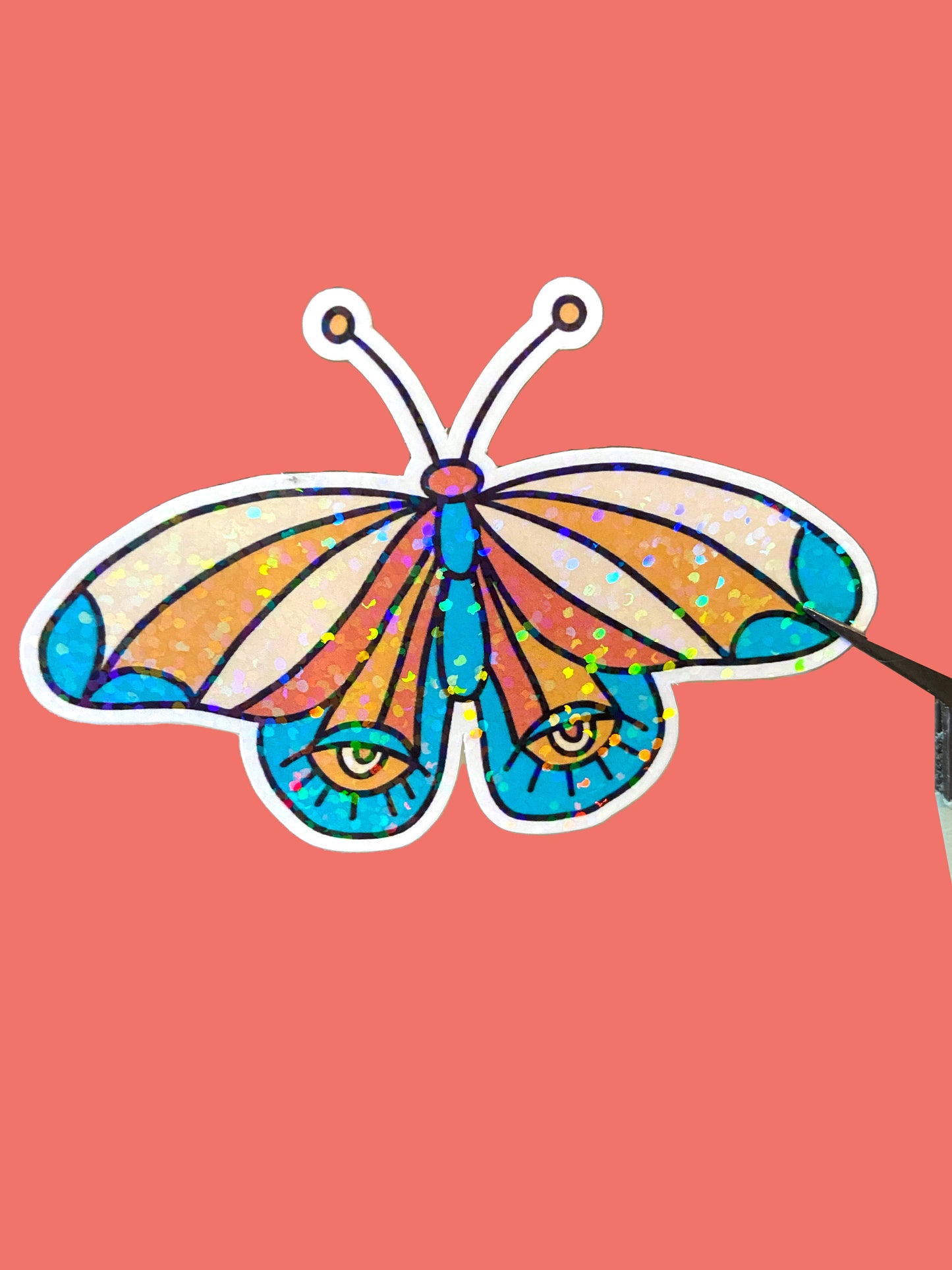 Retro Moth Sticker