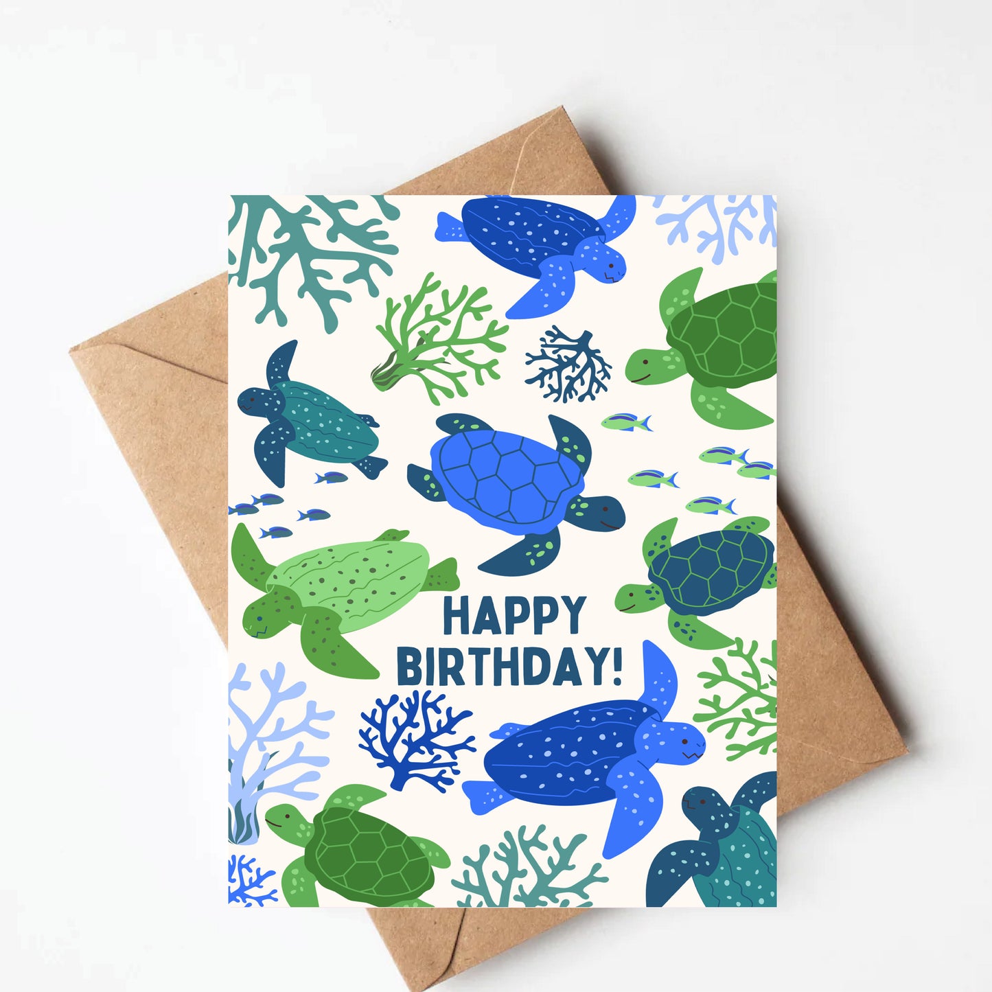 Sea Turtle birthday card