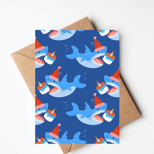 Shark Birthday Card