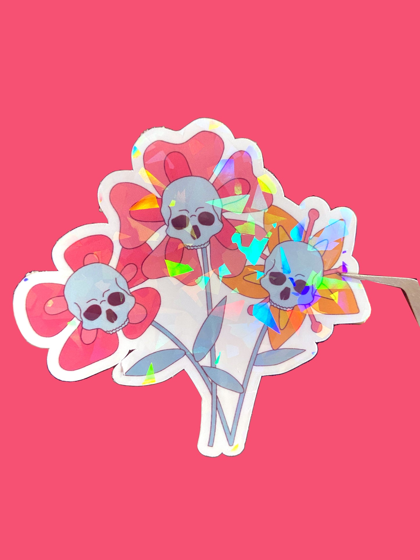 Floral Skull Sticker