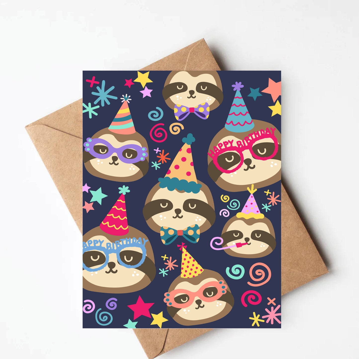 Sloth birthday card