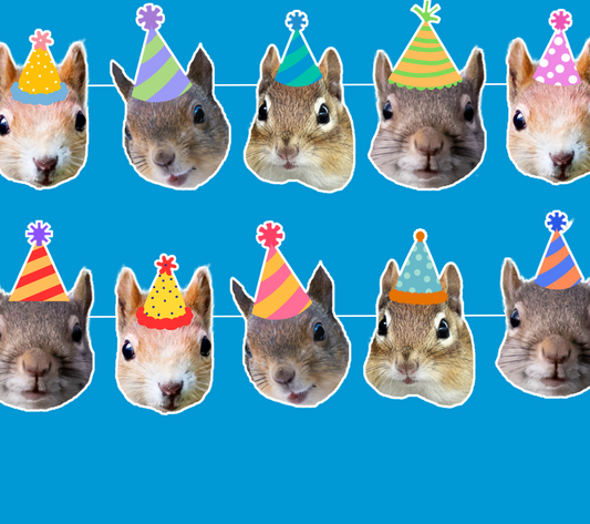 Squirrel Birthday Banner