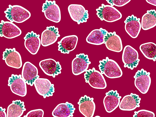 Mini Strawberry Stickers