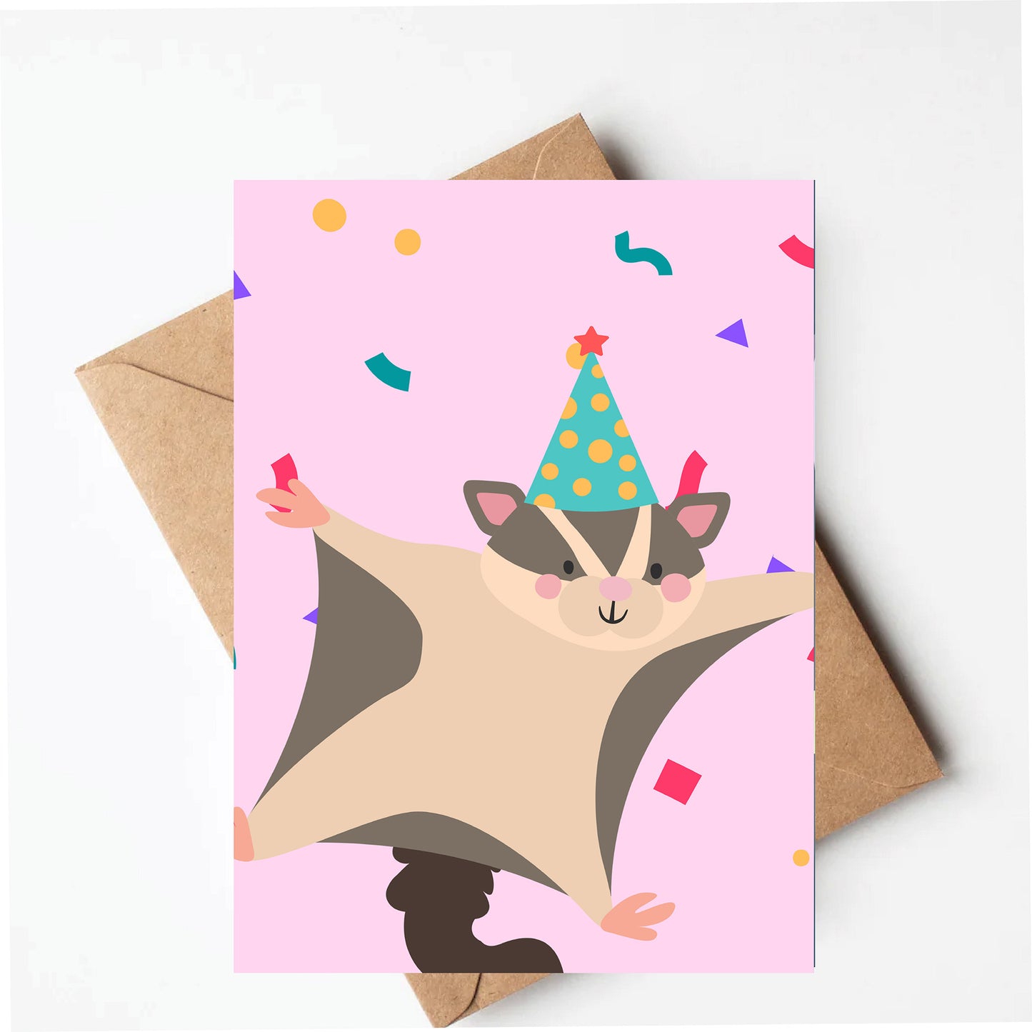 Sugar glider birthday card