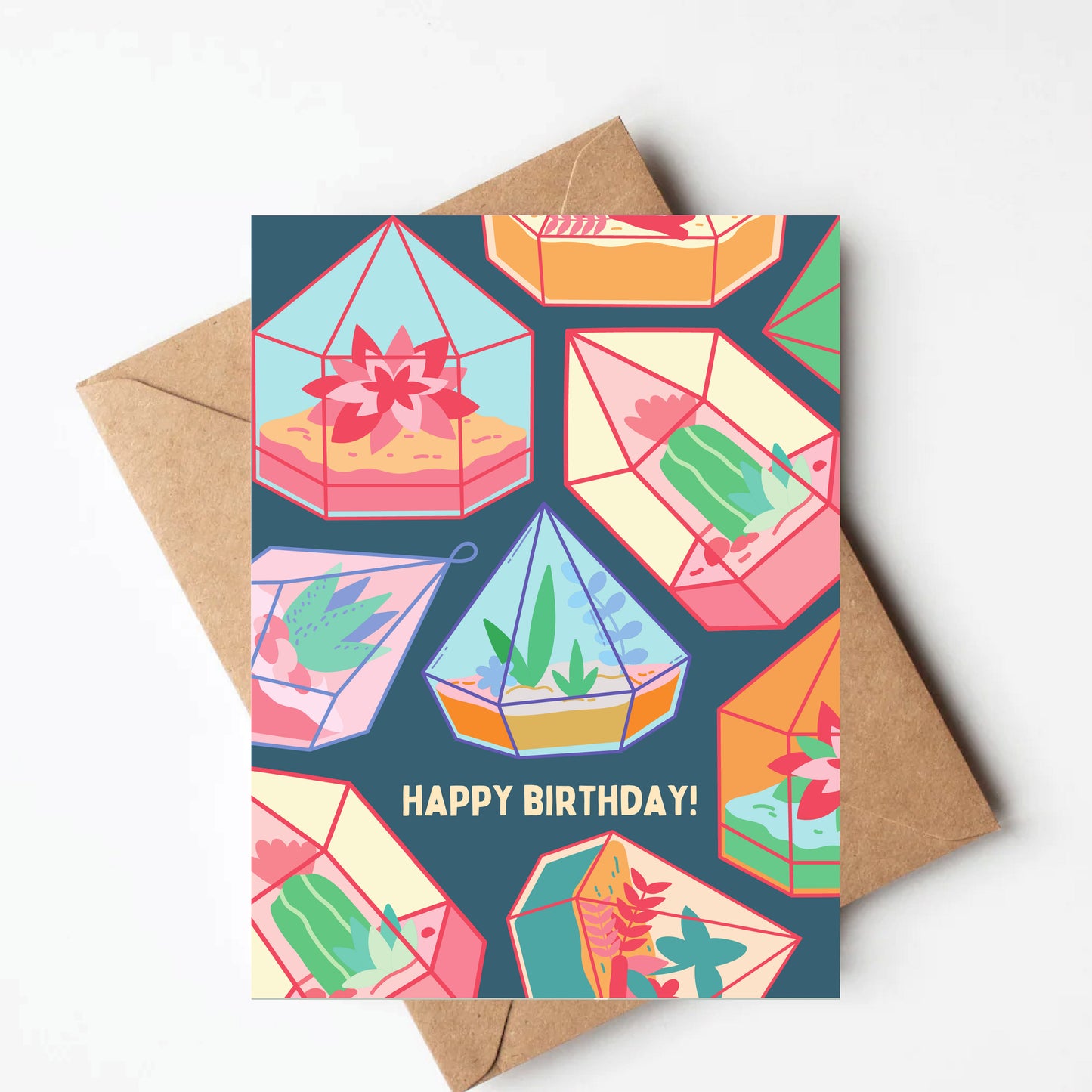 Terrarium birthday card