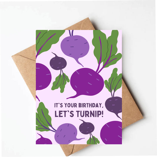 Turnip birthday card