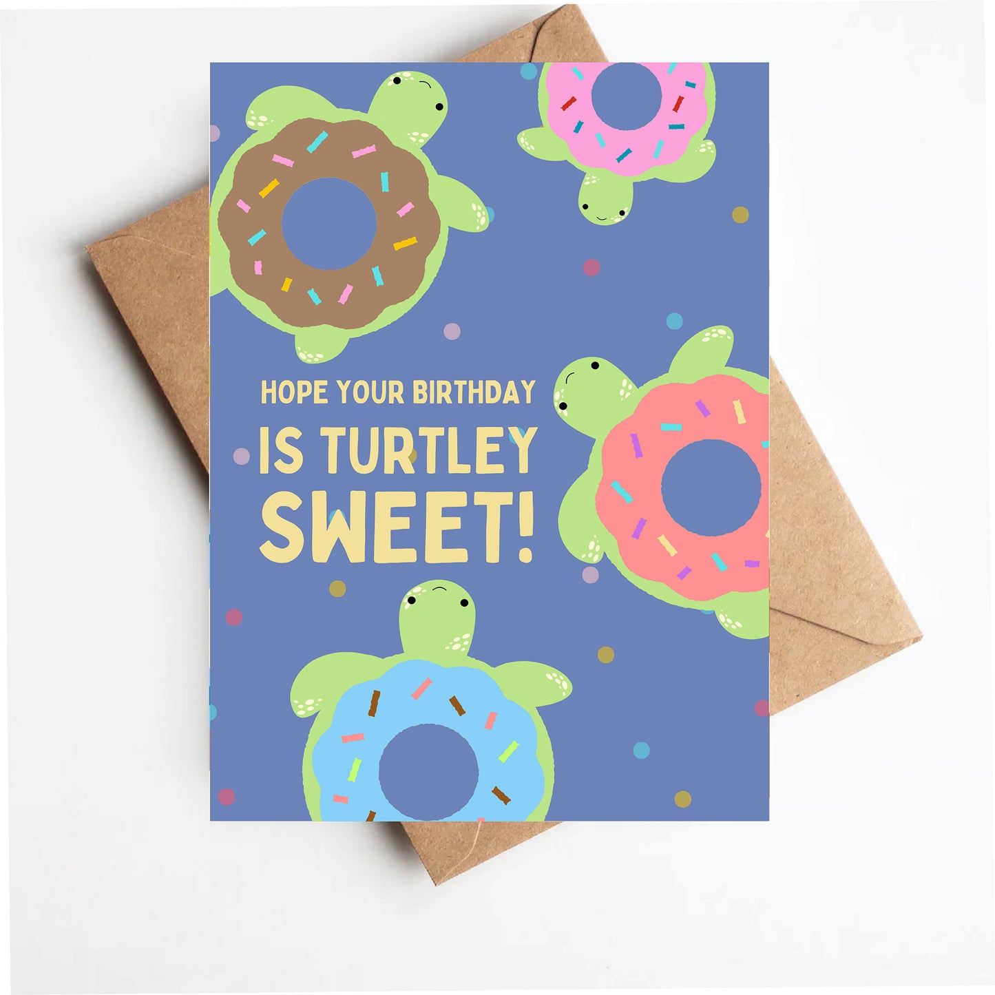 Donut Turtle birthday card