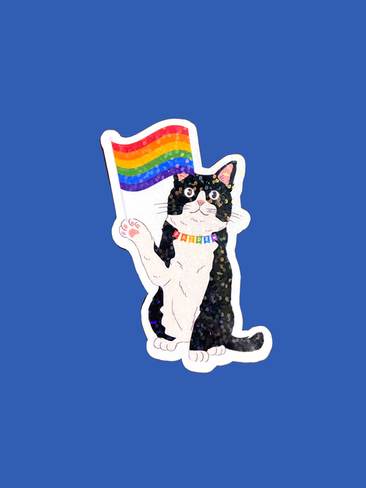 Tuxedo Cat Pride Sticker