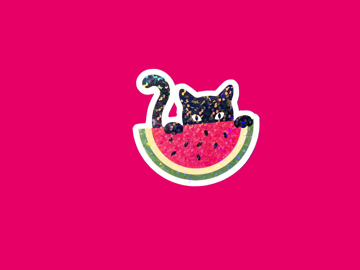 Watermelon Cat Sticker